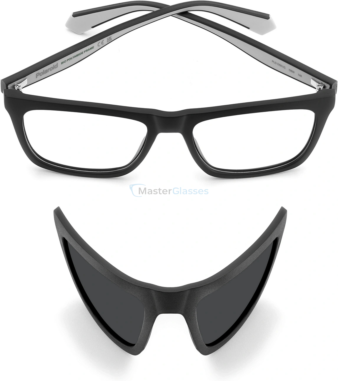Оправа с солнцезащитным клипоном POLAROID PLD D591/C O6W Matte Black Grey