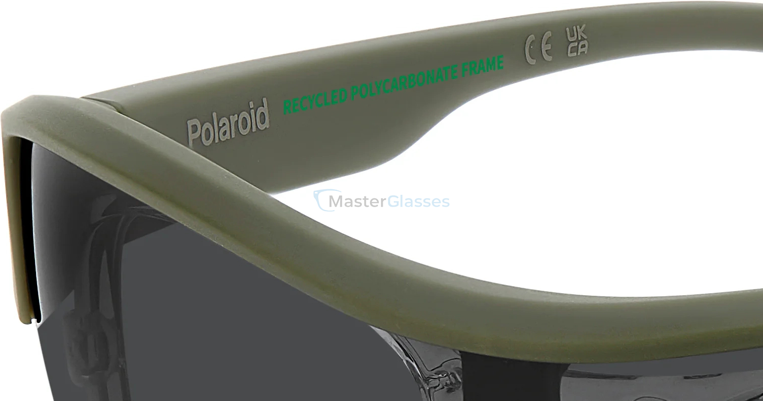 Солнцезащитные очки с медицинским клипоном POLAROID PLD 7061/CI/S DLD Matte Green