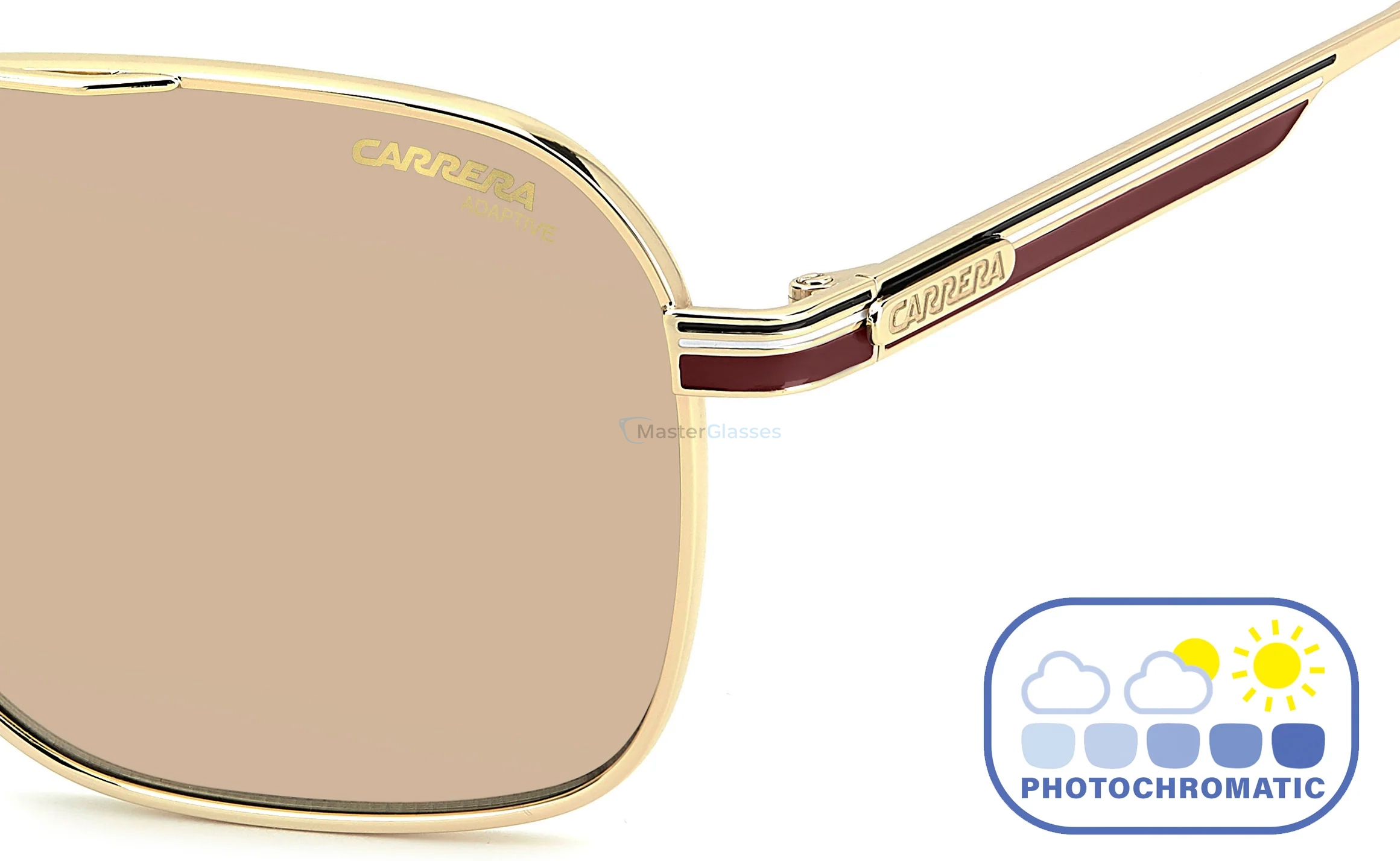 Солнцезащитные очки (фотохромные) CARRERA 379/S NOA Gold Burgundy