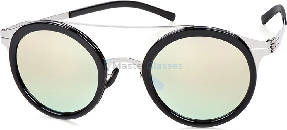 Солнцезащитные очки Ic! Berlin Katharina L. Chrome-Obsidian Silver Mirrored Freitag