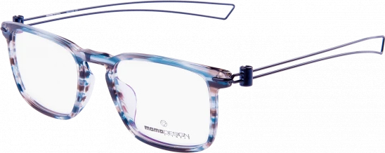 Оправа Momodesign 008 05 FULL RIM ACETATE STRIPED BLUE BROWN AND METAL TEMPLES METT BLUE
