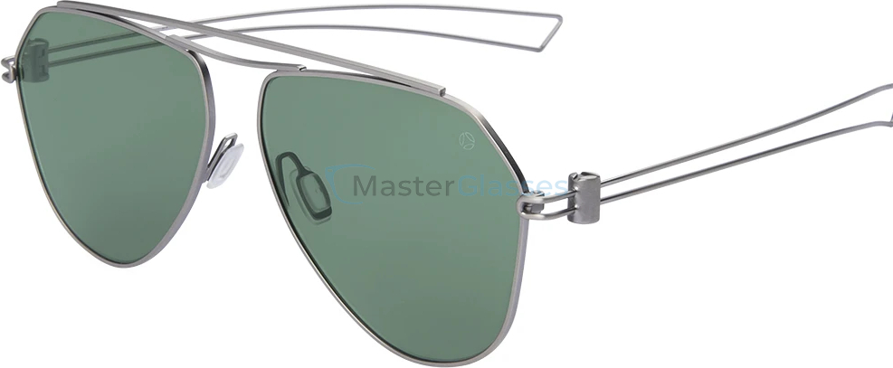 �������������� ���� Momodesign 502 06 FULL RIM METAL MATT BRUSCHED GUN - GREEN LENSES