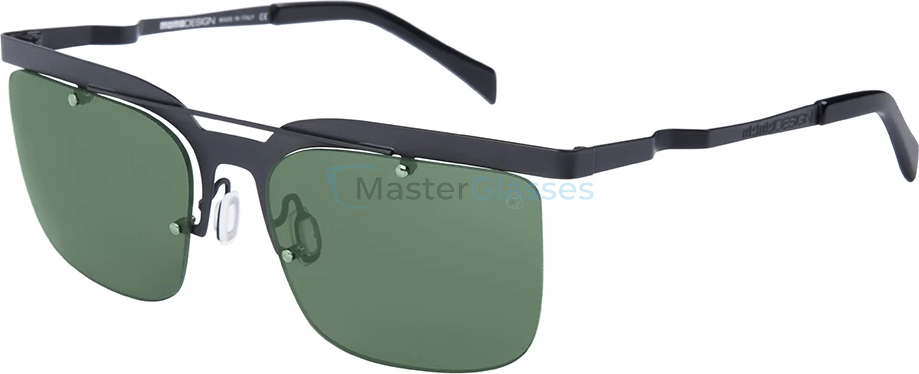 Солнцезащитные очки Momodesign 518 05 HALF RIM STAINLESS STEEL MATT DARK GUN -GREEN LENSES