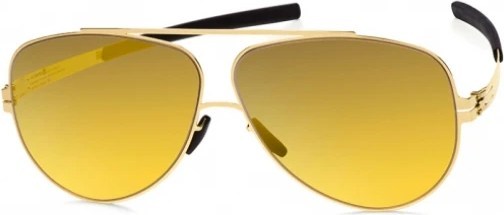 Солнцезащитные очки Ic! Berlin Maik O. SunGold Black Yellow Dust Mirrored Flex
