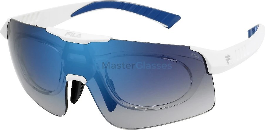 �������������� ���� � ����������� �������� FILA SFI127 6VCB, ���� SEMI MATT FULL WHITE 6VCB, SMOKE GRADIENT/MIRROR BLUE