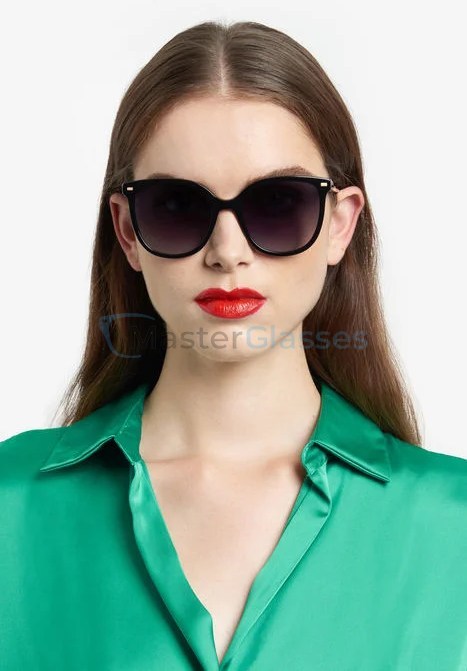 Солнцезащитные очки CAROLINA HERRERA HER 0136/S KDX, цвет BLACKNUDE, DARK GREY SF