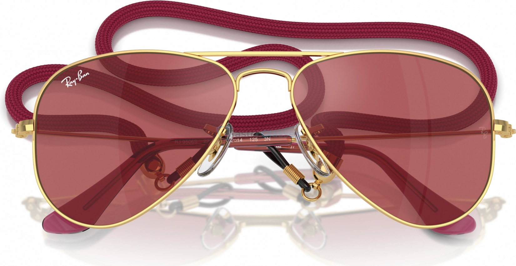 Детские солнцезащитные очки Ray-Ban JUNIOR AVIATOR RJ9506S 223/B5 Gold