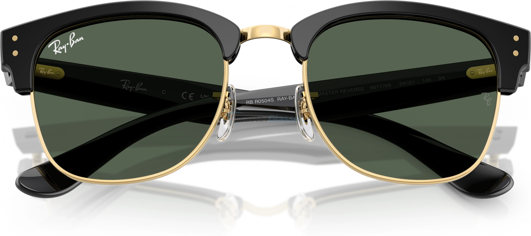 Солнцезащитные очки Ray-Ban CLUBMASTER REVERSE RBR0504S 6677VR Black