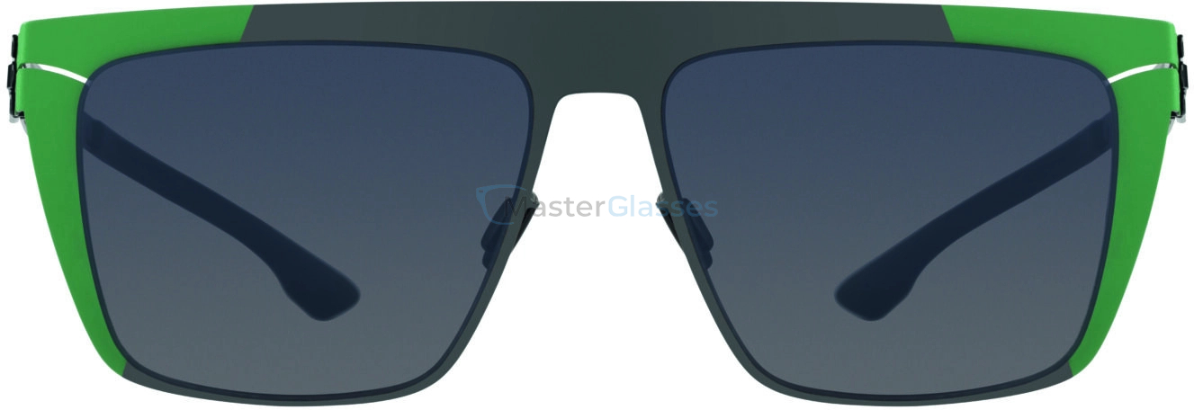 Солнцезащитные очки Ic! Berlin Bibhu 01 Amazon Green Sides-Gun-Metal Black Black to Grey BibhusT