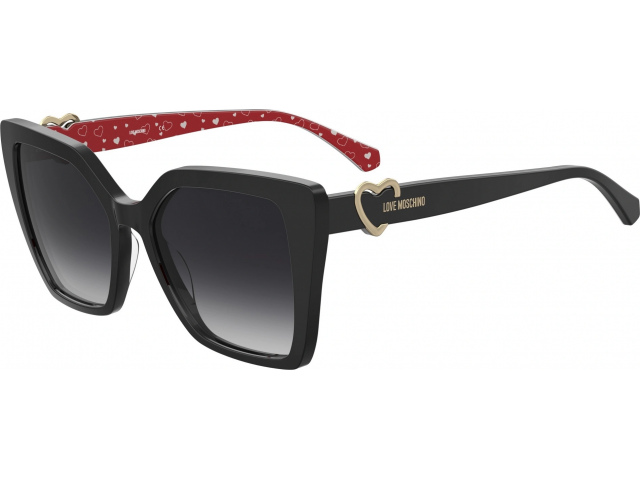 MOSCHINO LOVE MOL067/S 807, ���� BLACK, DARK GREY SF