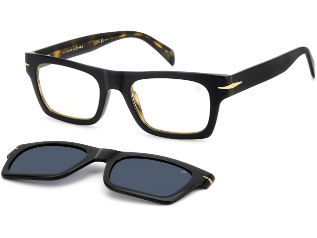 с солнцезащитным клипоном DAVID BECKHAM DB 7129/CS WR7 Black Havana
