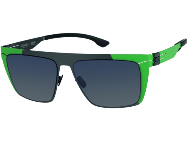 Ic! Berlin Bibhu 01 Amazon Green Sides-Gun-Metal Black Black to Grey BibhusT