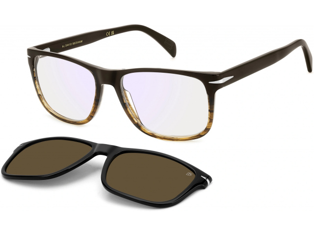 с солнцезащитным клипоном DAVID BECKHAM DB 1188/C 0MY BROWN SHADED BEIGE