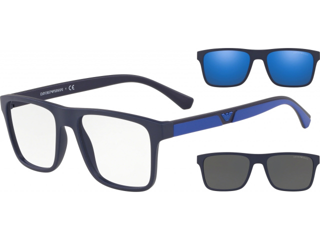 с солнцезащитными клипонами Emporio Armani EA4115 57591W Matte Dark Blue